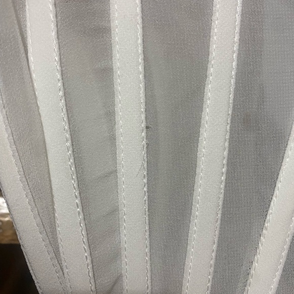 NWT Heiress Beverly Hills WHITE CHIFFON MESH CORSET FLOWER DRAPE MINI DRESS - Picture 5 of 7